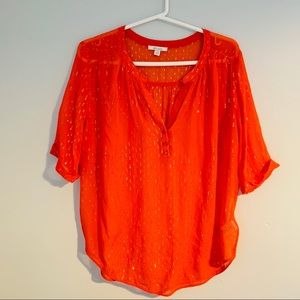 Ella Moss Orange Blouse